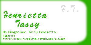 henrietta tassy business card